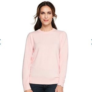 Women's Croft & Barrow® Extra Soft
Crewneck Sweater in Light Pink Heather 🩰